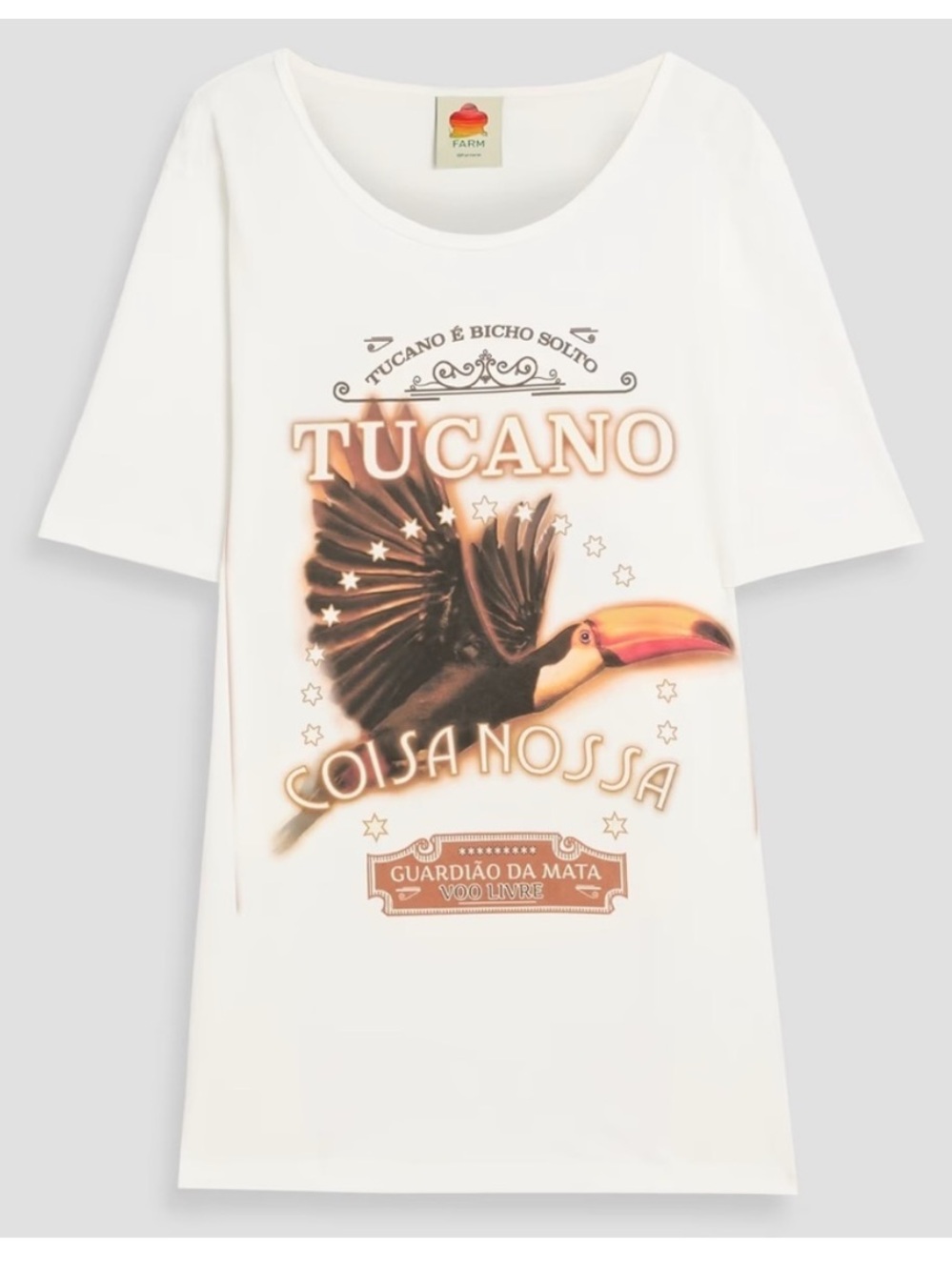 Farm Rio Tucano Graphic Tee with Toucan Print NWT